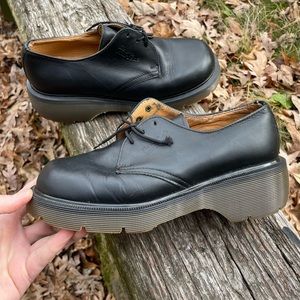 Dr Martens Vintage Oxford Chunky Platform Shoes Size 5 UK Made in England